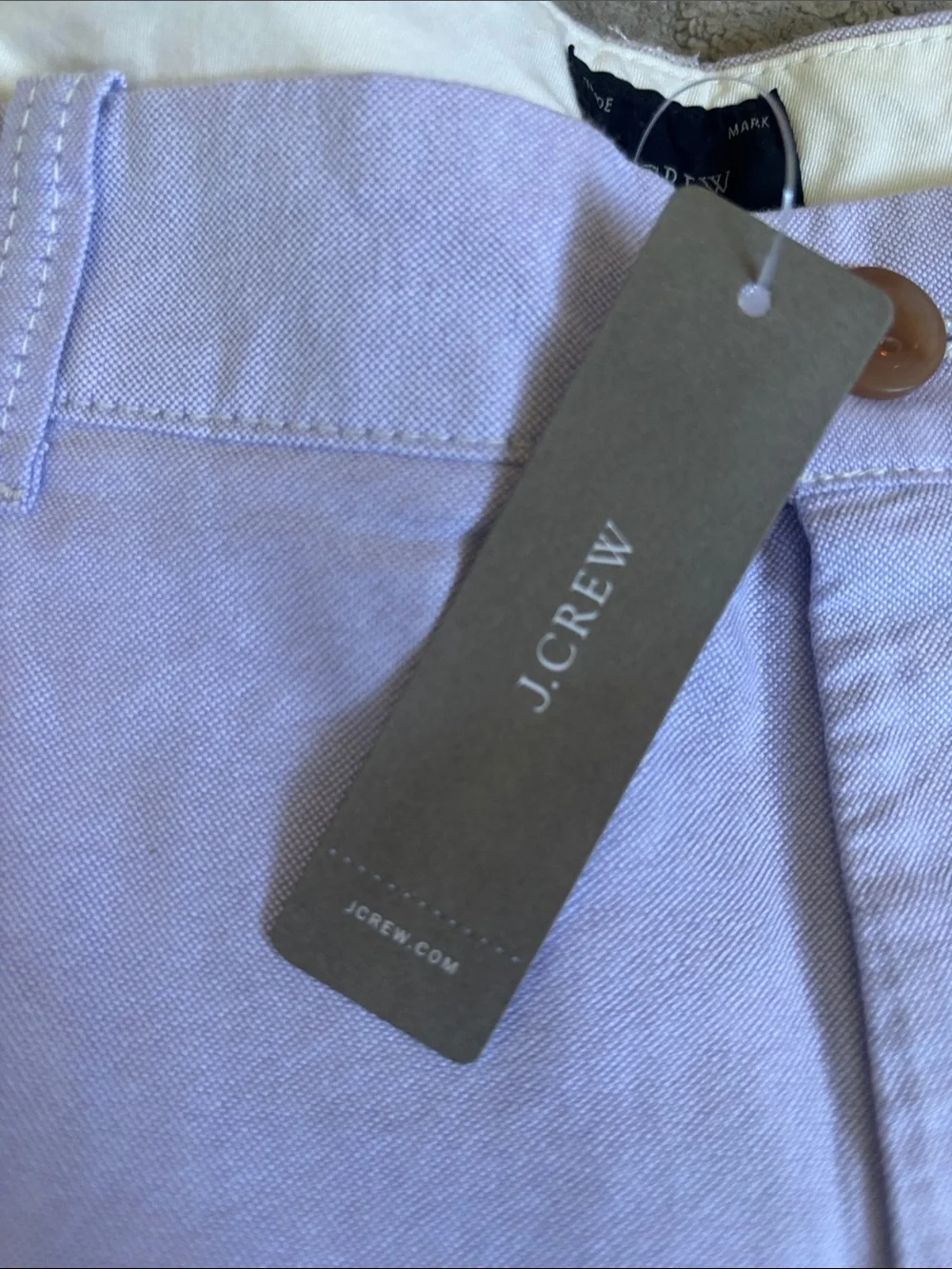 J. Crew Lavender Flat-Front Chino Shorts